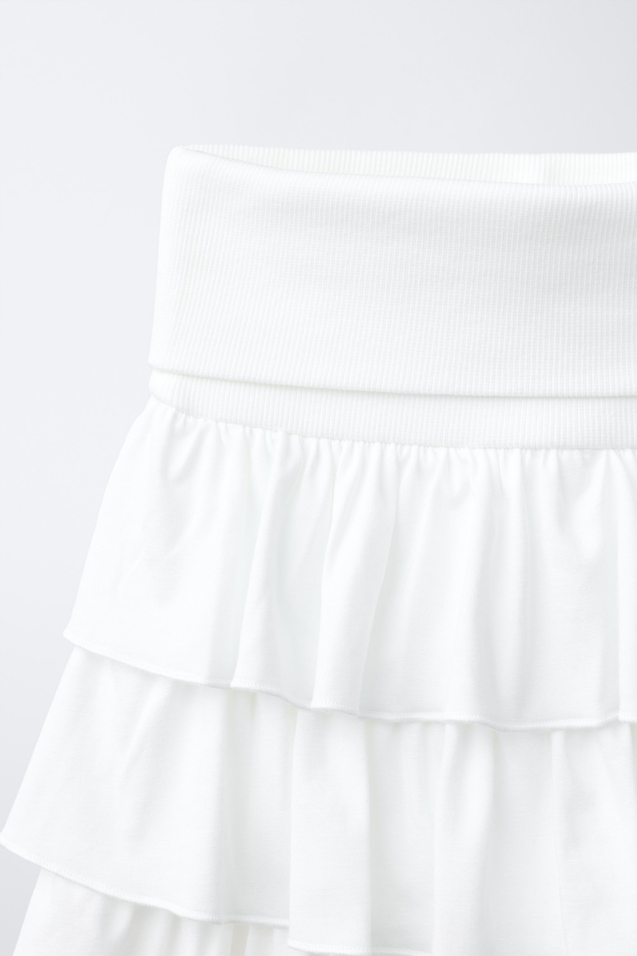 RUFFLED STRIPED SKORT